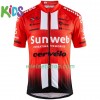 Kind Fietskleding (Fietsshirt + Fietsbroek Kort) 2019 Team Sunweb N001